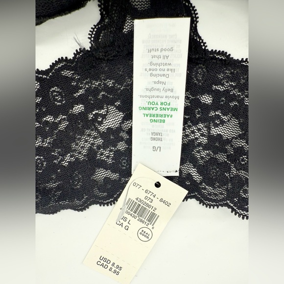 Lace Black Thong Panty - Picture 4 of 7